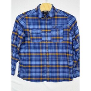 5.11 Tactical Flannel Button Down Shirt Mens Large Blue Gold Plaid 72532-1098